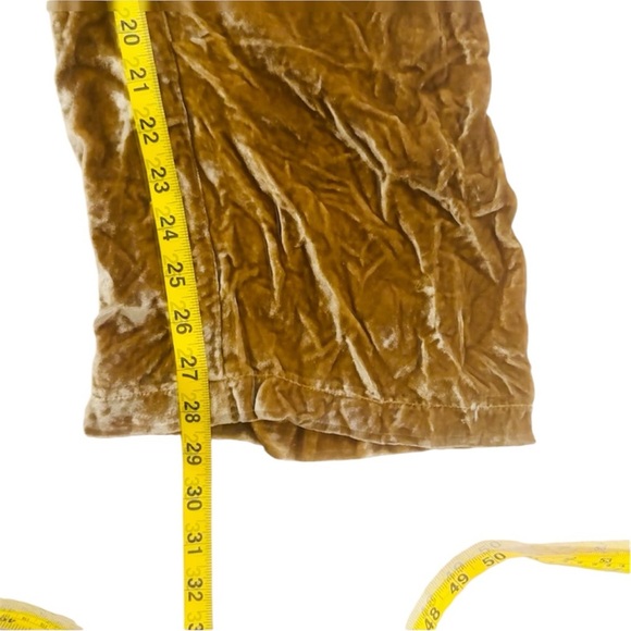 Reformation gold rush crushed velvet pants NEW - Picture 7 of 8